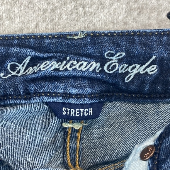 American Eagle skinny kick jeans size 6 low rise pocket glitter y2k flare - Picture 5 of 10